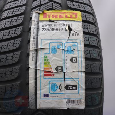 4. Opony 235/45 R17 2x PIRELLI 97H XL Winter Sottozero 3 Zimowe 2013 Nieużywane