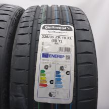 3. Opony 225/35 R19 2x CONTINENTAL 88Y XL SportContact 7 Letnie 2022 Nieużywane