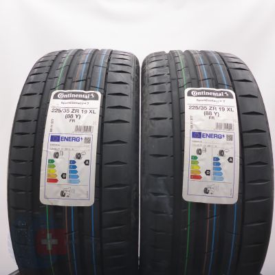 Opony 225/35 R19 2x CONTINENTAL 88Y XL SportContact 7 Letnie 2022 Nieużywane