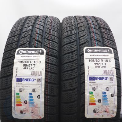 4. Opony 195/60 R16C 4x CONTINENTAL 99/97T VanContact Winter Zimowe 2022 