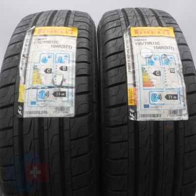 3. Opony 195/70 R15C 4x PIRELLI 104/102R Carrier Letnie 2019 Jak Nowe