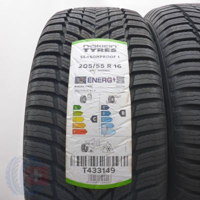 2. Opony 205/55 R16 2x NOKIAN 91V SeasonProof 1 Wielosezonowe 2024 