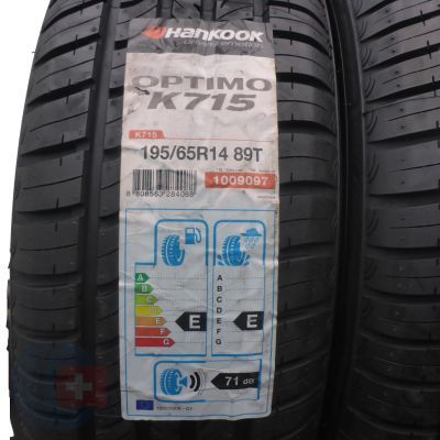 2. 4 x HANKOOK 195/65 R14 89T Optimo K715 Lato 2017 