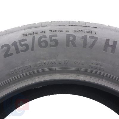 7. Opony 215/65 R17 4x  CONTINENTAL 99H EcoContact 6 A0  Letnie 2019 Jak Nowe
