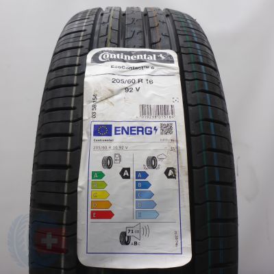 Opona 205/60 R16 1x CONTINENTAL 92V EcoContact 6 Letnia 2023 