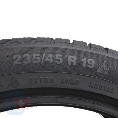 6. Opony 235/45 R19 4x CONTINENTAL 99V XL ContiWinterContact TS830P MO Zimowe 2016, 2019 6,2-7mm