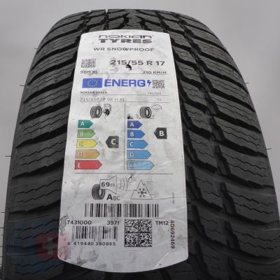 Opona 215/55 R17 1x NOKIAN 98H XL WR Snowproof Zimowa 2021 Jak Nowa Nieużywana 