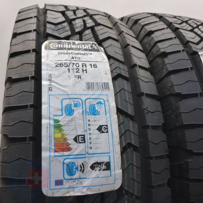 2. Opony 265/70 R16 4x CONTINENTAL 112H CrossContact ART Letnie M+S 2018/19 Nieużywane 