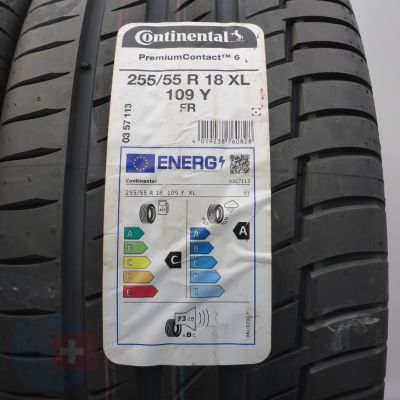 2. Opony 255/55 R18 2x CONTINENTAL 109Y XL PremiumContact6 Letnie 2022 Jak Nowe Nieużywane