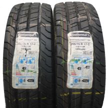 2 x CONTINENTAL 205/70 R17C 115/113R ContiVanContact 100 Lato 2018 Jak Nowe Nieużywane 