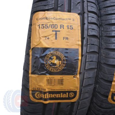 2. 4 x CONTINENTAL 155/60 R15 74T ContiEcoContact 3 Lato 2011, 2012 Nieużywane 