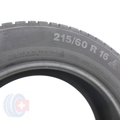 3. 1 x CONTINENTAL 215/60 R16 99H XL ContiWinterContact TS 830 P Zima DOT18 7mm
