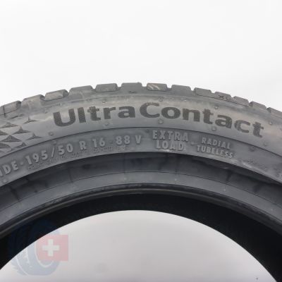 4. Opony 195/50 R16 2x CONTINENTAL 88V XL UltraContact Letnie 2023