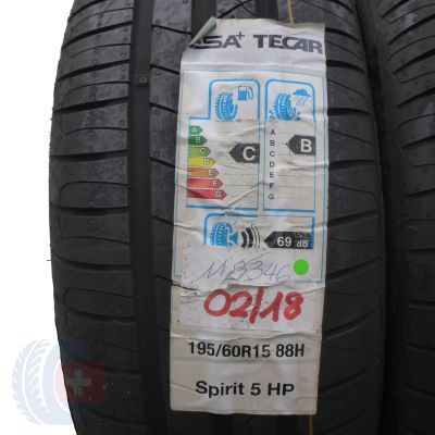 2. 2 x ESA TECAR 195/60 R15 88H Spirit 5 HP Lato 2017 Jak Nowe