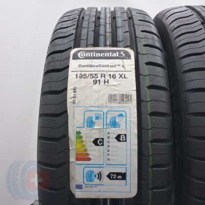 3. Opony 195/55 R16 4x CONTINENTAL 91H XL ContiEcoContact 5 Letnie 2020 