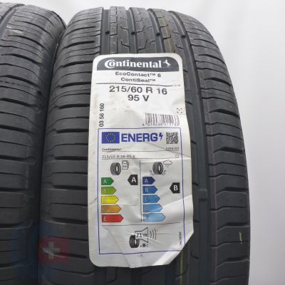 3. Opony 215/60 R16 2x CONTINENTAL 95V XL EcoContact 6 SEAL Letnie 2023