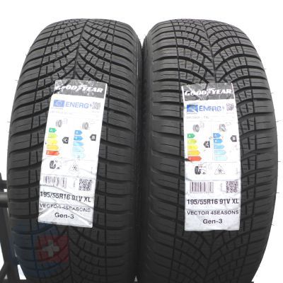 Opony 195/55 R16 2x GOODYEAR 91V XL Vector 4Seasons Gen-3 Wielosezonowe 2024 Jak Nowe