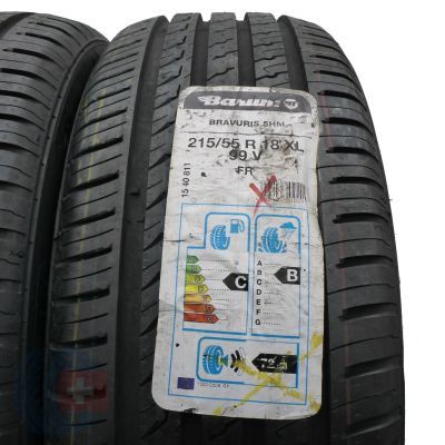 2. Opony 215/55 R18 2x BARUM 99V XL Bravuris 5HM Letnie 2020 Jak Nowe Nieużywane
