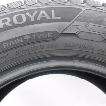 6. Opony 205/70 R15C 2x UNIROYAL 106/104R SnowMax 3 Zimowe 2020 Jak Nowe 10,2-10,4mm
