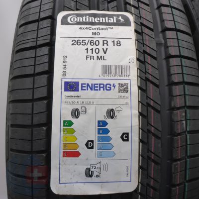 2. Opony 265/60 R18 2x CONTINENTAL 110V 4x4Contact MO Letnie M+S 2022 Nieużywane