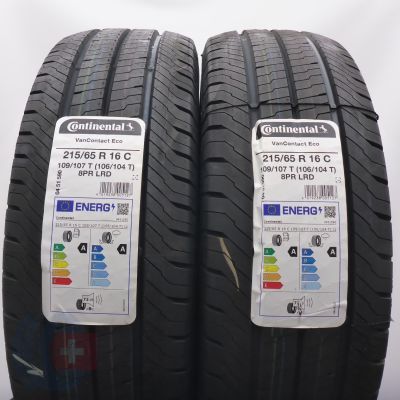 4. Opony 215/65 R16C 4x CONTINENTAL 109/107T VanContact Eco Letnie 2022 Nieużywane 