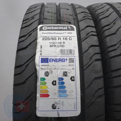 2. Opony 225/65 R16C 2x CONTINENTAL 112/110R ContiVanContact 200 Letnie 2022 