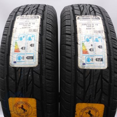 3. Opony 225/70 R16 4x CONTINENTAL 103H ContiCrossContact LX2  M+S Letnie 2020 Jak Nowe
