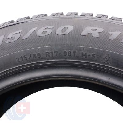2. Opona 215/60 R17 1x PIRELLI 96T Winter Cinturato Zimowa 2021 Jak Nowa 8,8mm