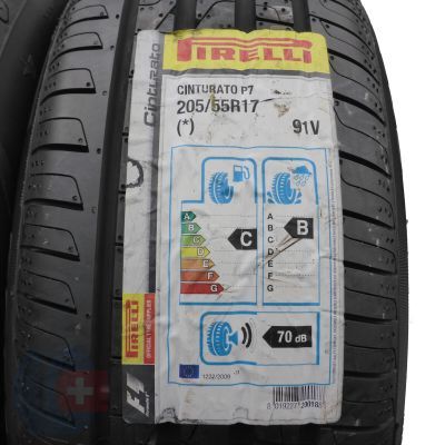 2. Opony 205/55 R17 2x PIRELLI 91V Cinturato P7 BMW Letnie 2019 Jak Nowe Nieużywane 