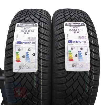 3. Opony 195/65 R16 4x CONTINENTAL 92H WinterContact TS860 Zimowe 2021 Jak Nowe Nieużywane