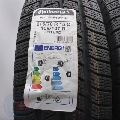 3. Opony 215/70 R15C 2x CONTINENTAL 109/107R VanContact Winter Zimowe 2022 Nieużywane 