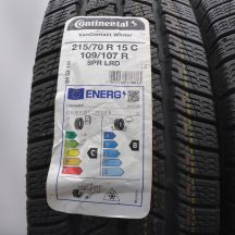 3. Opony 215/70 R15C 2x CONTINENTAL 109/107R VanContact Winter Zimowe 2022 Nieużywane 