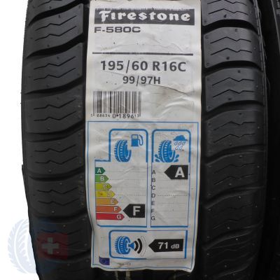 2. 2 x FIRESTONE 195/60 R16 C 99/97H F-580 C Lato 2016