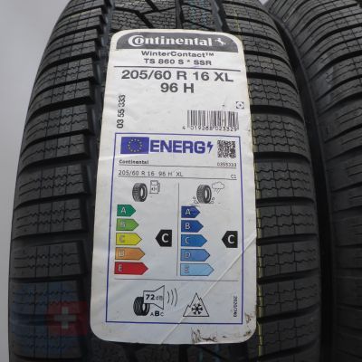 2. Opony 205/60 R16 2x CONTINENTAL 96H XL BMW RunFlat WinterContact TS860S Zimowe 2022 Nieużywane