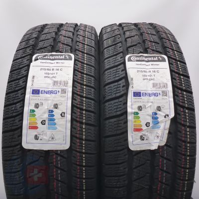 6. Opony 215/60 R16C 4x CONTINENTAL 103/101T VanContact Winter Zimowe 2024 Nieużywane 