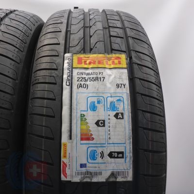 3. Opony 225/55 R17 2x PIRELLI 97Y Cinturato P7 A0 Letnie 2021 