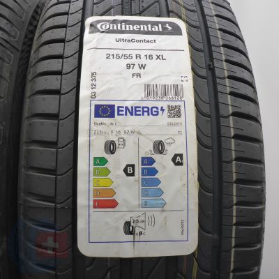 3. Opony 215/55 R16 4x CONTINENTAL 97W XL UltraContact Letnie 2024 