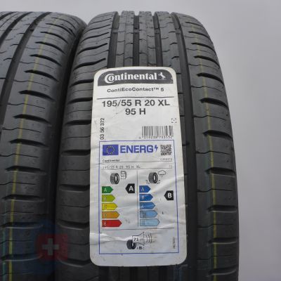 2. Opony 195/55 R20 2x CONTINENTAL 95H XL ContiEcoContact5 Letnie 2023 Nieużywane