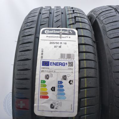 2. Opony 205/50 R16 2x CONTINENTAL 87W  PremiumContact 6 Letnie 2024  