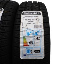 3. Opony 175/65 R14C 4x CONTINENTAL 90/88T VanContact Winter Zimowe 2018, 2021 Jak Nowe Nieużywane