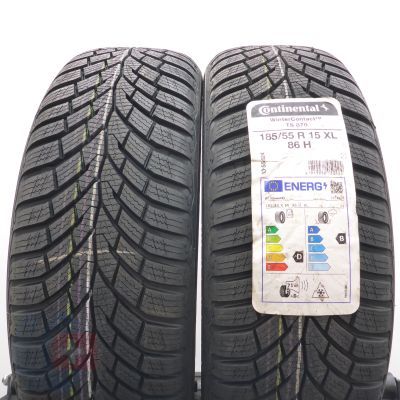 2. Opony 185/55 R15 4x CONTINENTAL 86H XL WinterContast Ts 870 Zimowe 2023