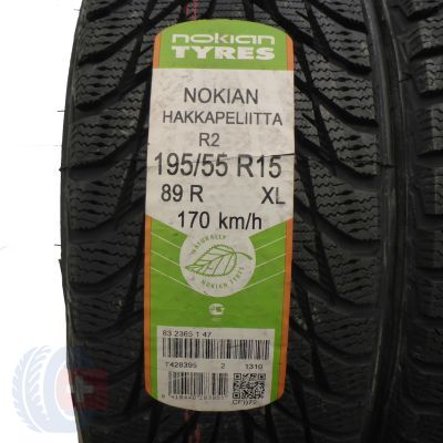 2. 4 x NOKIAN 195/55 R15 89R XL Hakkapeliitta R2 Zima 2014 