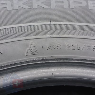 2. Opony 225/75 R16C 2x NOKIAN 121/120R Hakkapeliitta C3 Zimowe 2017 7,5-7,8mm
