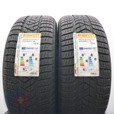 4. Opony 235/55 R17 4x PIRELLI 103V XL Winter Sottozero 3 Zimowe 2021 Nieużywane 