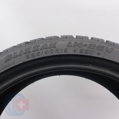 6. Opony 225/40 R19 2x BRIDGESTONE 93V Blizzak LM-25V Zimowa 2012 Nieużywane 