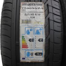 2. 4 x BRIDGESTONE 225/45 R19 92W Turanza T001 Lato 2016 
