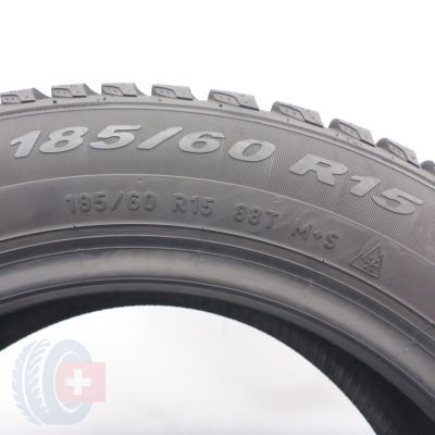 6. Opony 185/60 R15 2x PIRELLI 88T Winter Cinturato Zimowe 2017 8mm