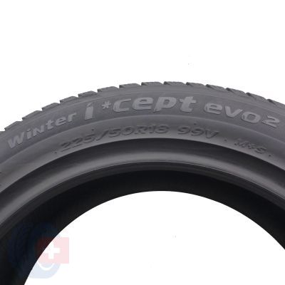 5. Opony 225/50 R18 2x HANKOOK 99V XL Winter I Cept evo 2 W320 Zimowe 2017 Jak Nowe 7,8-8mm