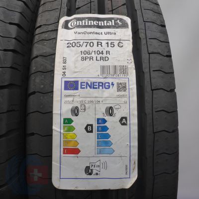 2. Opony 205/70 R15C 4x CONTINENTAL 106/104R VanContact Ultra Letnie 2022 Nieużywane