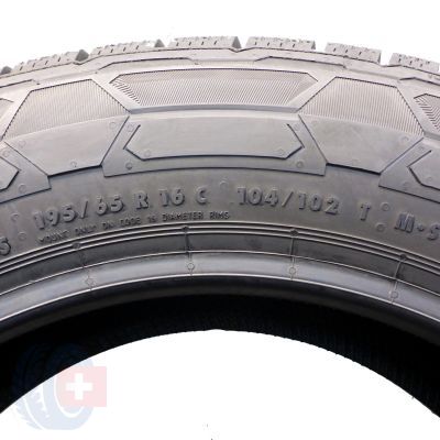 6. Opony 195/65 R16C 2x  CONTINENTAL 104/102T VanContact Winter Zimowe 2022 Nieużywane 